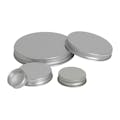 20/400 Brushed Silver Aluminum Cap with Foam Liner