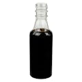 1.7 oz. Clear PET Smooth Round Sauce Bottle with 18mm Kerr Neck (Cap Sold Separately)