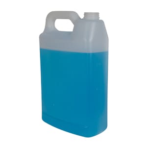 2-1/2 Gallon Natural HDPE F-Style Jug with 63mm Rieke Neck (Cap Sold Separately)