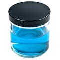 1 oz. Straight-Sided Wide Mouth Glass Round Bottle with 43/400 Pulp/Vinyl-Lined Cap - Case of 48