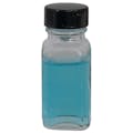 1 oz. Wide Mouth French Square Glass Bottle with 24/400 P Cap - Case of 48