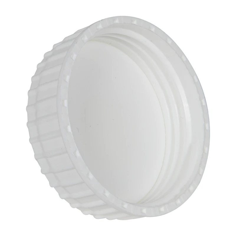 63mm White Polypropylene Rieke® Cap with Foam Liner