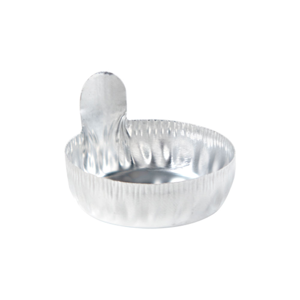 8mL Disposable Aluminum Crimped Round Weighing Dishes with Tab 30mm