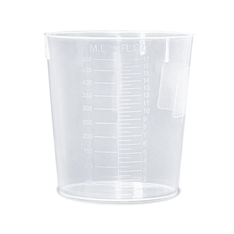 500mL Natural Polypropylene Stackable Beakers - Case of 500