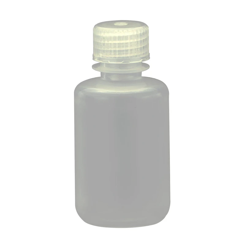 60mL Narrow Mouth Natural Polypropylene Reagent Bottle with 20/415 Polypropylene Cap - Package of 12