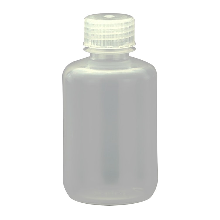 125mL Narrow Mouth Natural Polypropylene Reagent Bottle with 24/415 Polypropylene Cap - Package of 12