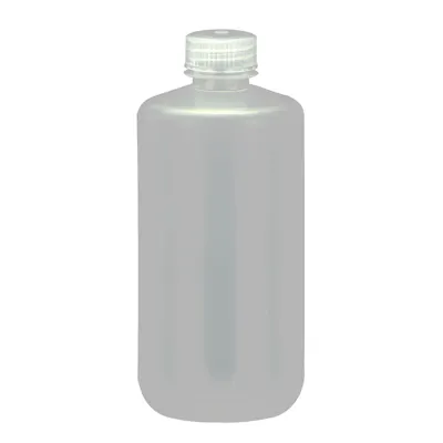 500mL Narrow Mouth Natural Polypropylene Reagent Bottle with 28/415 Polypropylene Cap - Package of 12