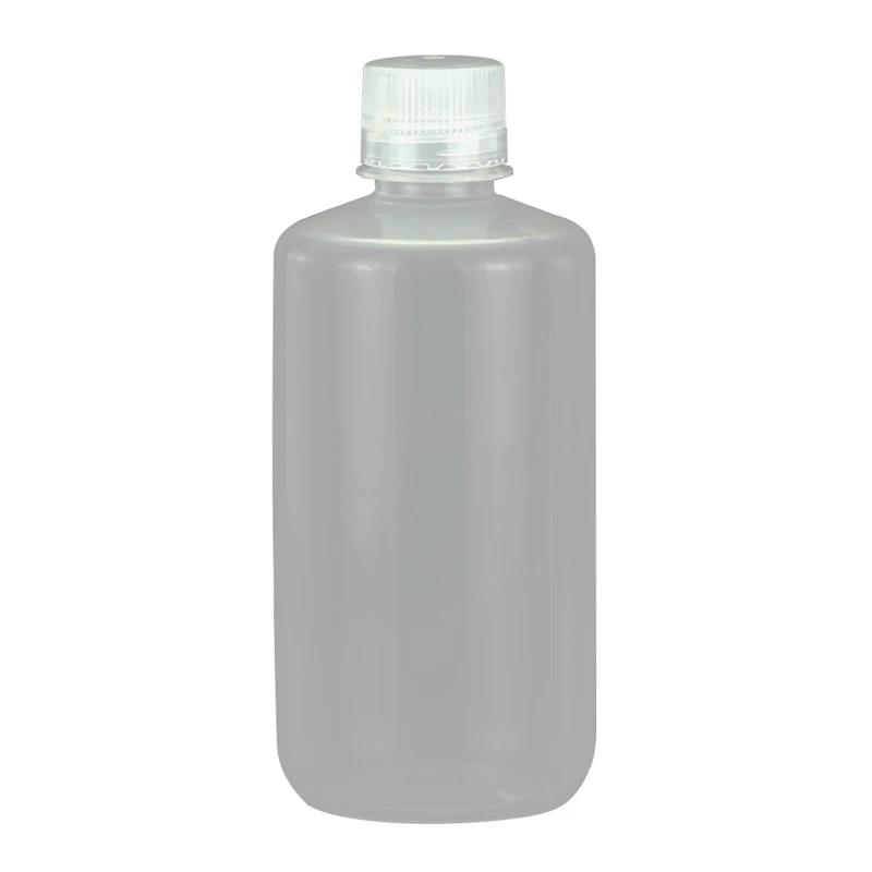 1000mL Narrow Mouth Natural Polypropylene Reagent Bottle with 38/430 Polypropylene Cap - Package of 6