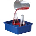 Spill Containment Tray with Grid - 14-3/8" L x 12-1/8" W x 4-3/4" Hgt.