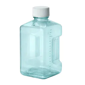 1 Liter Sterile Square Nalgene™ Polycarbonate Biotainer™ Bottle with 48mm Cap - Case of 35
