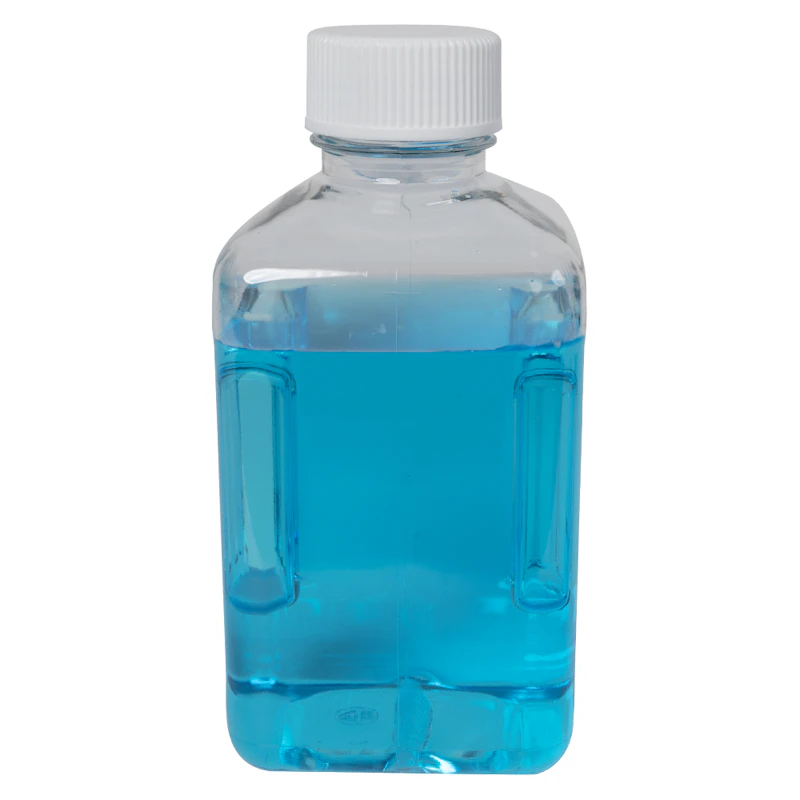 1 Liter Non-Sterile Square Nalgene™ PETG Biotainer™ Bottle with 48mm Cap