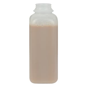 16 oz. HDPE Square Bottle with DBJ Neck