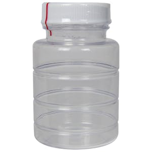 3 oz. ABS Bottle with Cap & Clear Tamper Evident Band