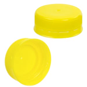 38mm ISS Yellow LDPE Tamper Evident Screw Cap