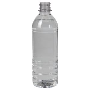 20 oz. Clear PET Water Bottle with 28mm PCO Neck (Cap Sold Separately)