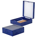 25 Slide Blue ABS Storage Box with Hinged Lid