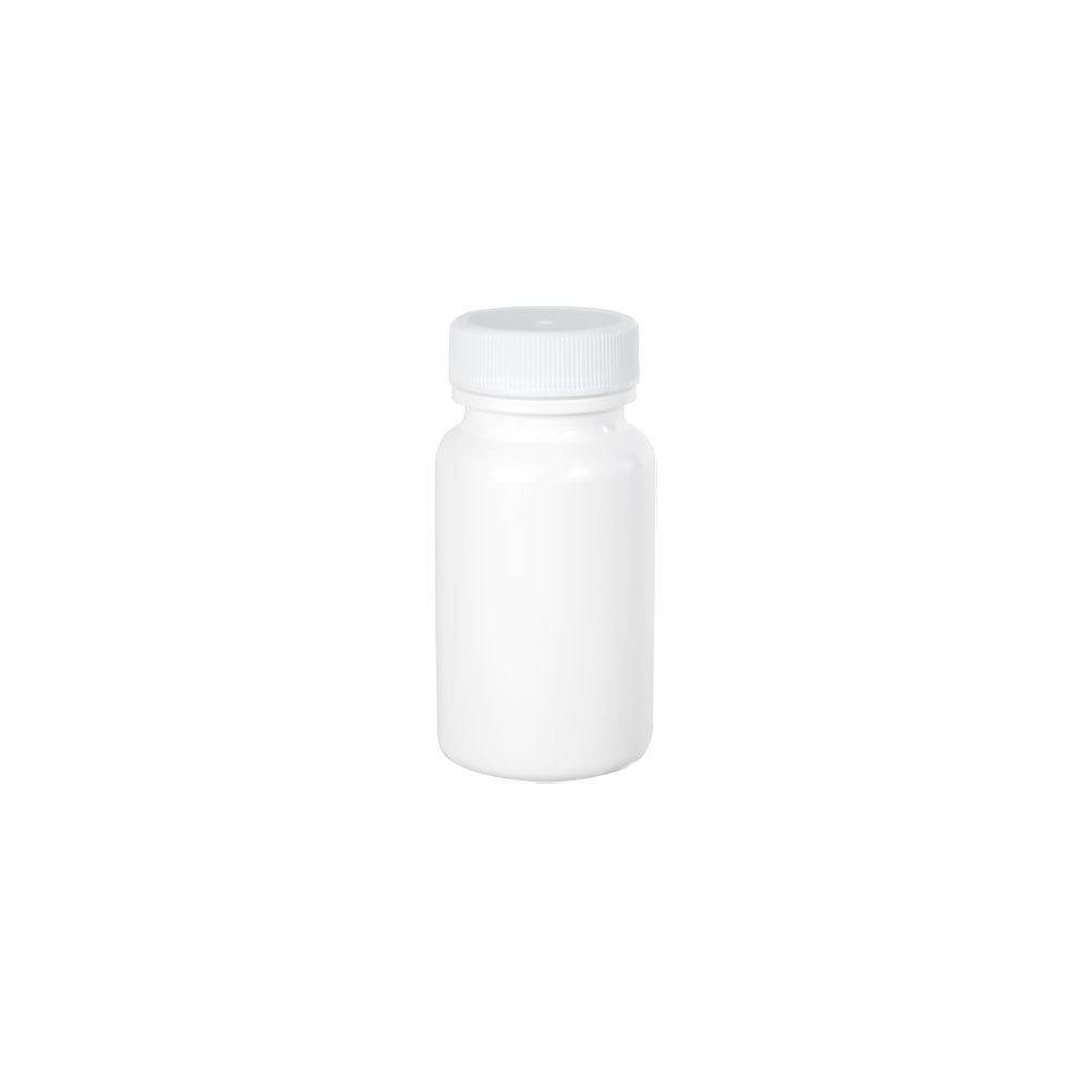 1 oz./30cc White HDPE Wide Mouth Packer Bottle with 33/400