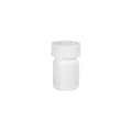1 oz./30cc White HDPE Wide Mouth Packer Bottle with 33/400 White Ribbed CRC Cap with F217 Liner