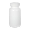 300cc/10.1 oz. White HDPE Packer Bottle with 45/400 White Ribbed CRC Cap with F217 Liner