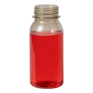 2 oz. R-PET BR Boston Round Beverage Bottle with 26mm 1914 Neck (Cap Sold Separately)