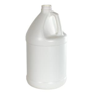1 Gallon White HDPE Round Jug with 38/400 Neck (Cap Sold Separately)