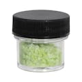 1/4 oz. Clear Polystyrene Straight-Sided Round Jar with 33/400 Black Ribbed Cap with F217 Liner