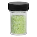 3/4 oz. Clear Polystyrene Straight-Sided Round Jar with 33/400 Black Ribbed Cap with F217 Liner