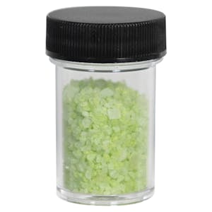 7/8 oz. Clear Polystyrene Straight-Sided Round Jar with 33/400 Black Ribbed Cap with F217 Liner