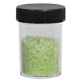 1 oz. Clear Polystyrene Straight-Sided Round Jar with 38/400 Black Ribbed Cap with F217 Liner