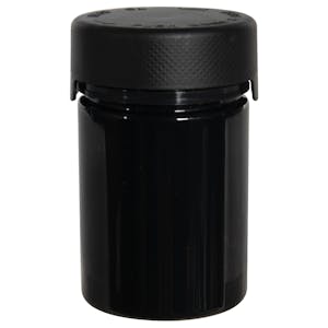 4 oz. (120cc) Black PET Aviator Container with Black CRC Cap & Seal
