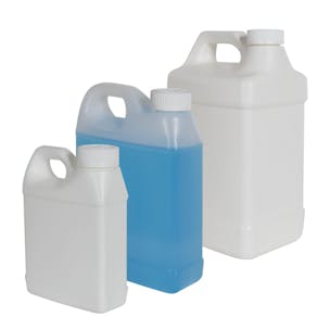 Fluorinated F-Style Jugs with CRC Caps