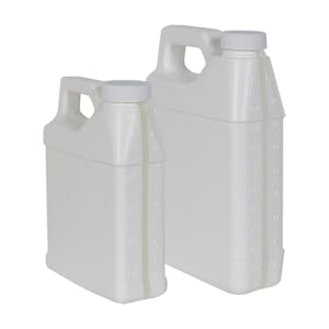 F-Style Jugs with Window Strips & Plain Caps