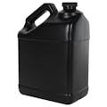 128 oz. Black HDPE F-Style Jug with 38/400 Black Ribbed Cap with F217 Liner
