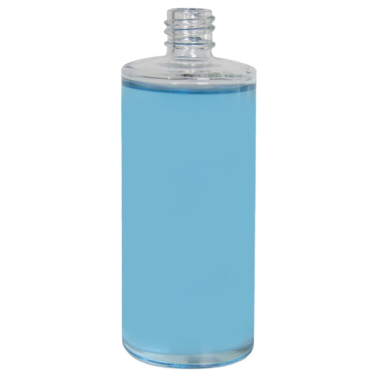 118mL (4 oz.) Clear Tall Cylinder Glass Bottle with 18/415 Neck (Cap Sold Separately)
