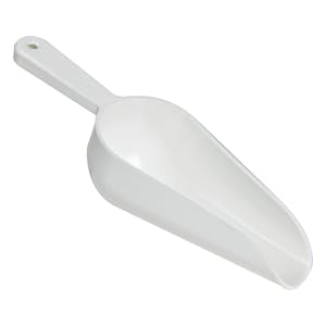 8 oz. White HDPE Scoop