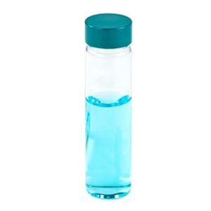 1/8 oz. Borosilicate Glass Vials with Green Thermoset Caps with F217 & PTFE Liner - Case of 144