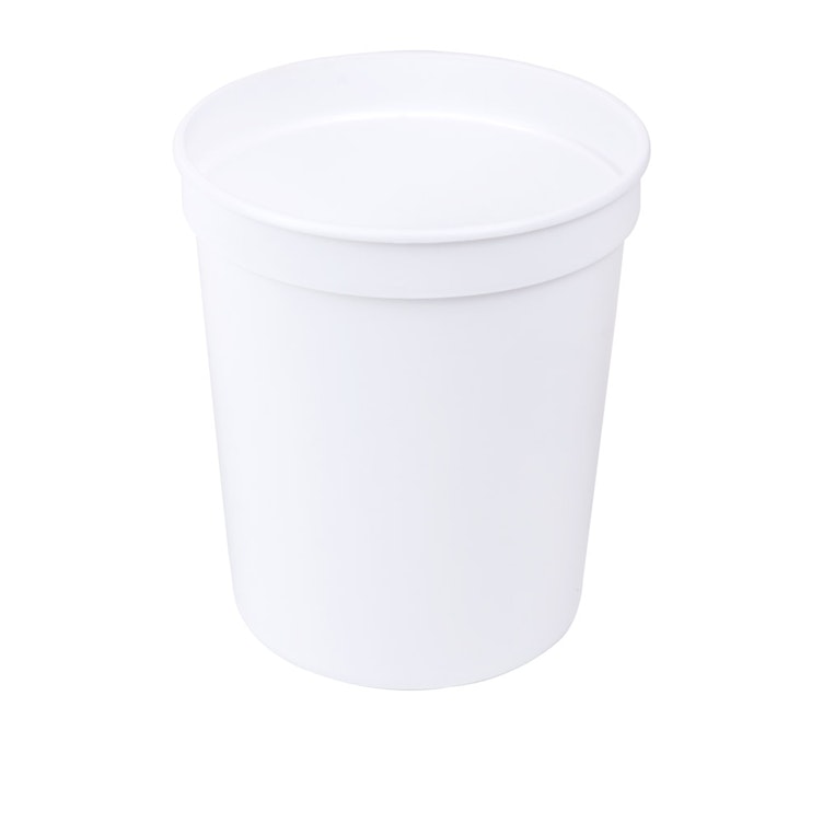 32 oz. White Polypropylene Container - 4.61" Dia. x 5.31" Hgt. (Lid Sold Separately)