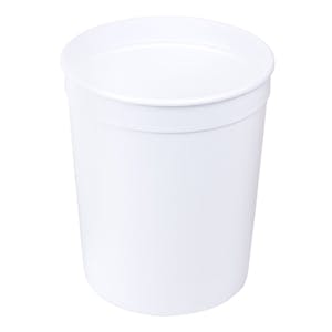 80 oz. White Polyethylene Container - 5.86" Dia. x 7.08" Hgt. (Lid Sold Separately)