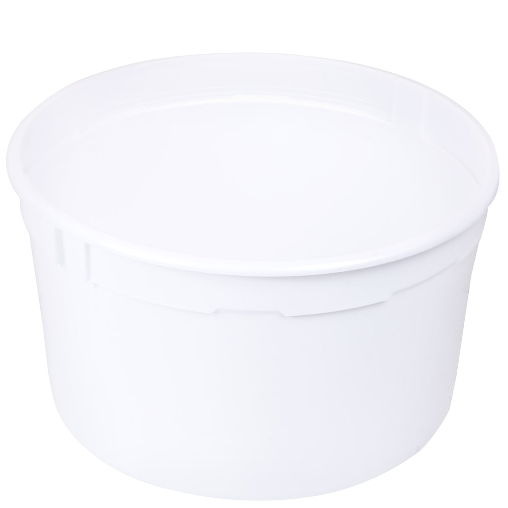 4 qt. White Polyethylene Container - 8.52