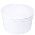 4 qt. White Polyethylene Container - 8.52" Dia. x 5.06" Hgt. (Lid Sold Separately)