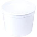 166 oz. White HDPE Plastic Round Container, L811