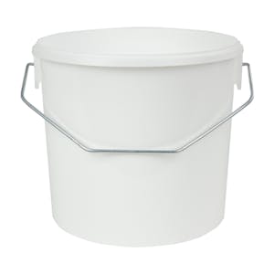 125 oz. White Flex-Off Container with Metal Handle (Lid Sold Separately)