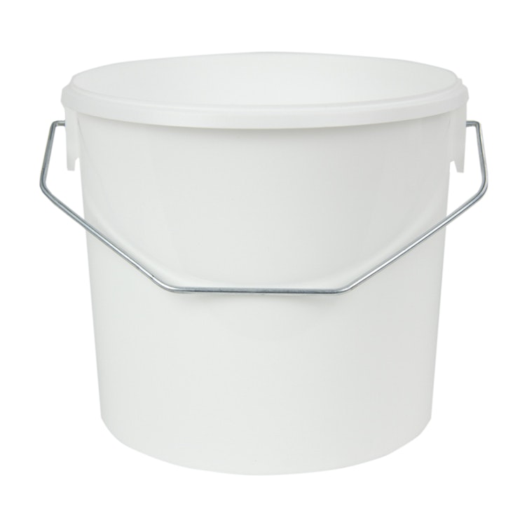 125 oz. White Flex-Off Container with Metal Handle (Lid Sold Separately)