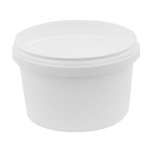 20 oz. White Polypropylene UniPak Tamper-Evident Container (Lid Sold Separately)