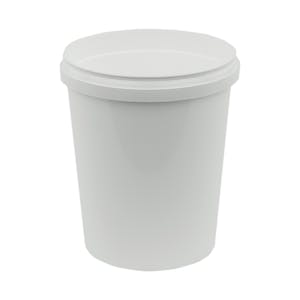32 oz. White Polypropylene UniPak Tamper-Evident Container (Lid Sold Separately)