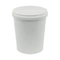 32 oz. White Polypropylene UniPak Tamper-Evident Container (Lid Sold Separately)