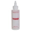 4 oz. Natural HDPE Cylinder Bottle with 24/410 Twist Open/Close Cap & Red "Thinner" Embossed