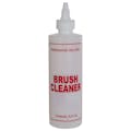 8 oz. Natural HDPE Cylinder Bottle with 24/410 Twist Open/Close Cap & Red "Brush Cleaner" Embossed