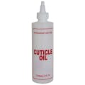 8 oz. Natural HDPE Cylinder Bottle with 24/410 Twist Open/Close Cap & Red "Cuticle Oil" Embossed