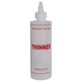 8 oz. Natural HDPE Cylinder Bottle with 24/410 Twist Open/Close Cap & Red "Thinner" Embossed